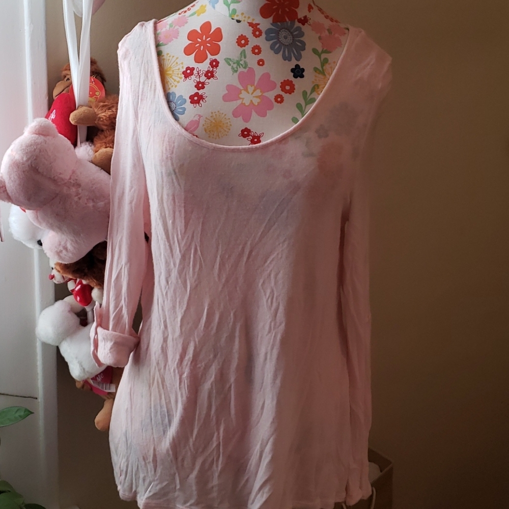 Pink & white shirt